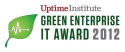 Uptime Institute Green Enterprise IT Award 2012.