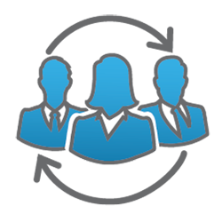 icon/silhouette of office workers