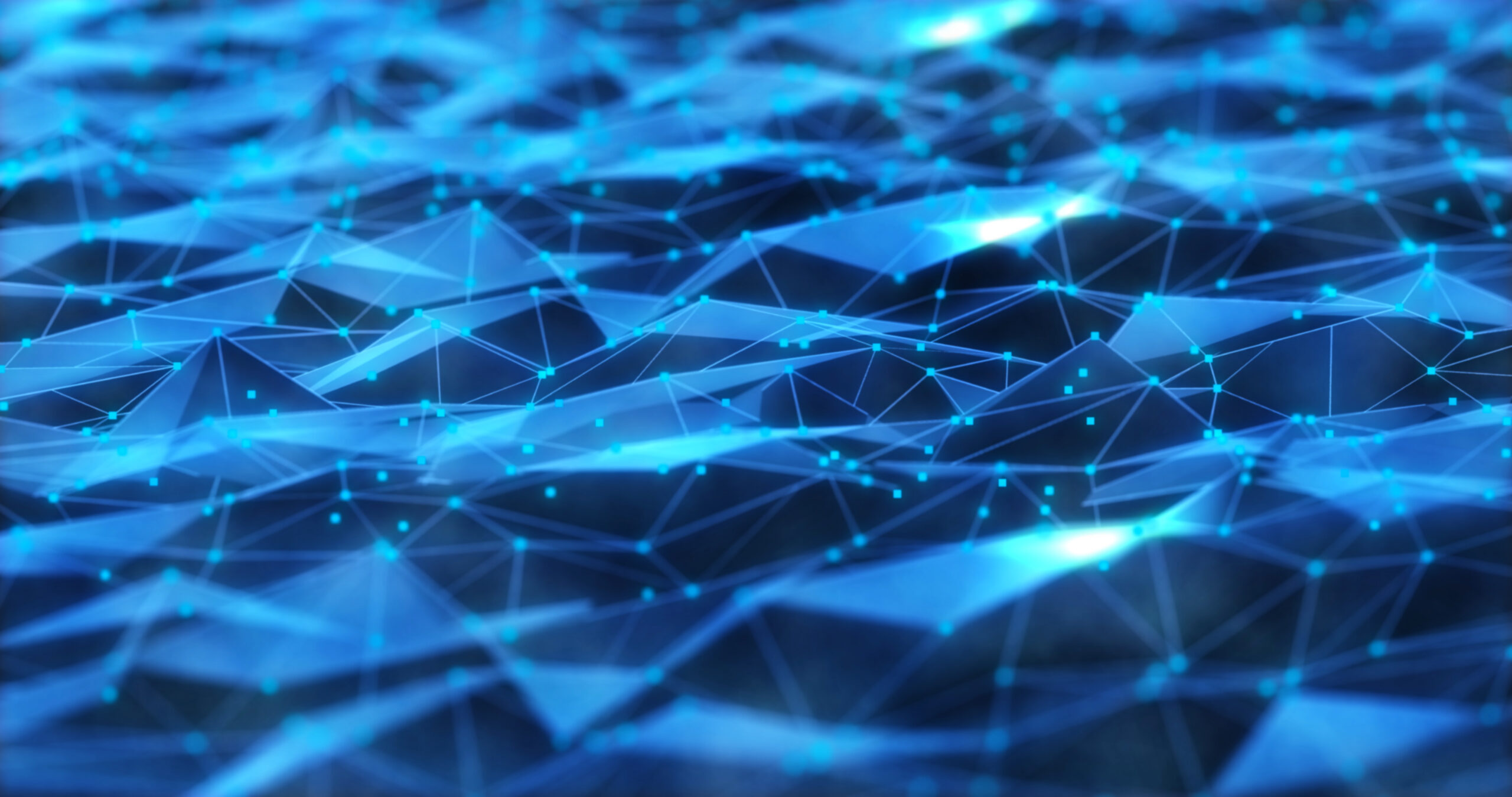 Blue digital wave.